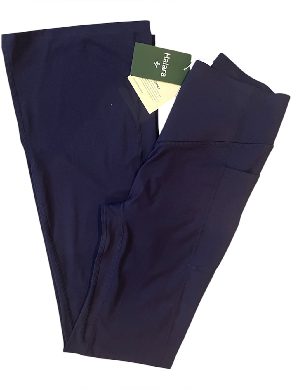 HALARA Navy High Waisted Scrunch Butt Lifting Flared Yoga Pants size S - Picture 4 of 7